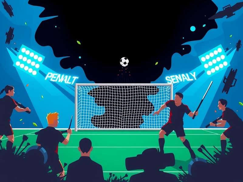 Penalty Shooters gameplay screenshot showing penalty kick moment