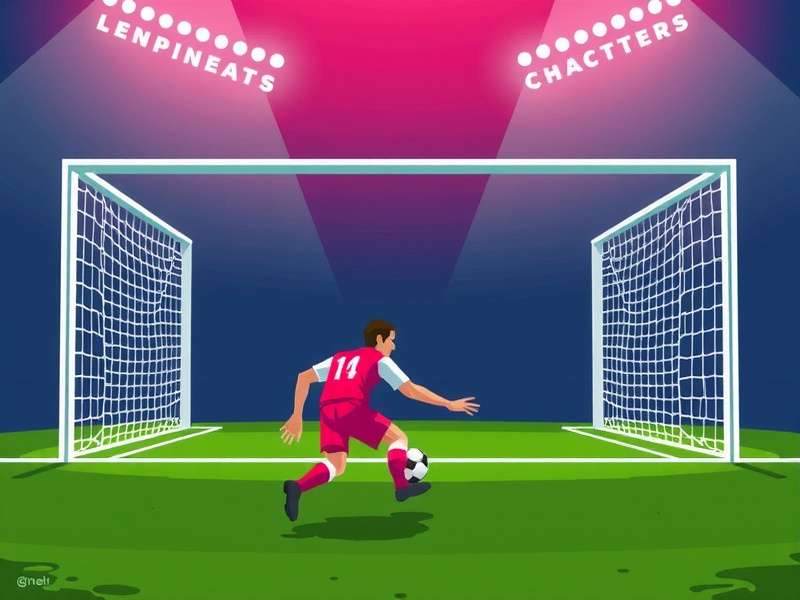 Penalty Shooters 2 gameplay screenshot showing penalty kick moment