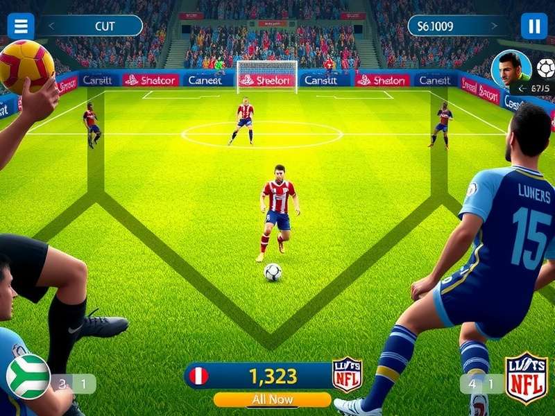 Screenshot of Penalty Shooters MSN gameplay showing a goalkeeper diving for a ball