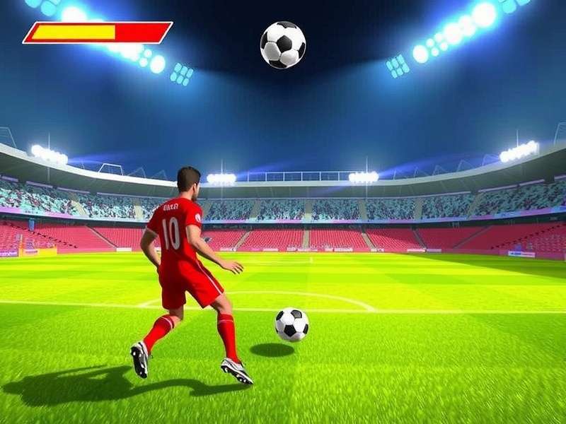 Penalty Shooters 2 Player gameplay screenshot showing intense football action