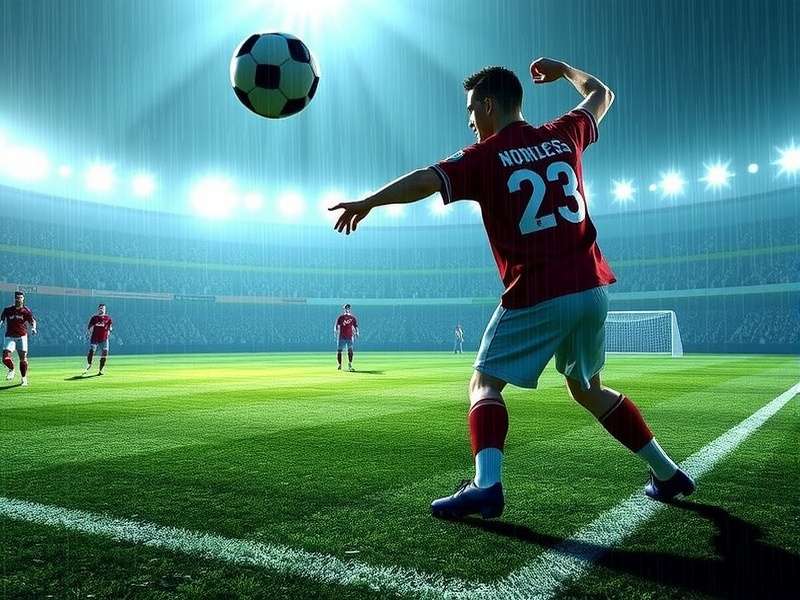 Penalty Shooters 12 gameplay screenshot showing a striker taking a penalty kick