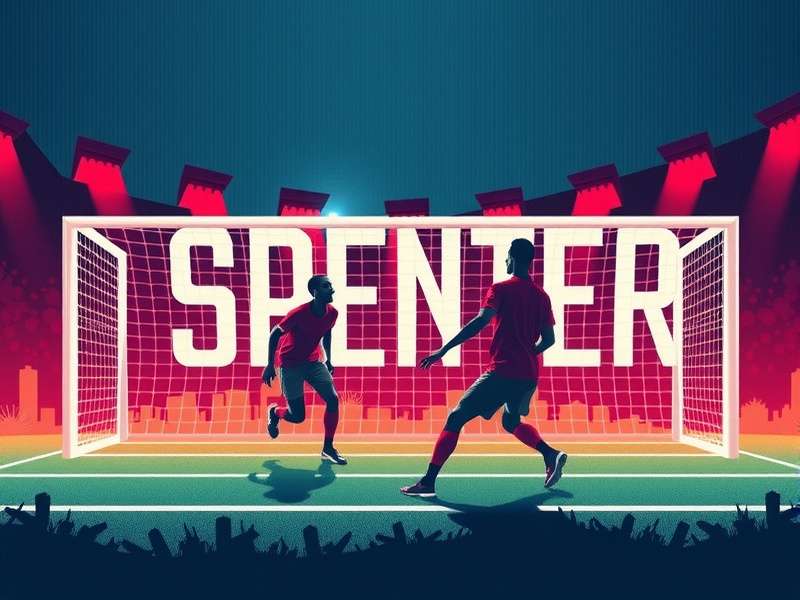 Penalty shooter aiming at goal in a digital football game