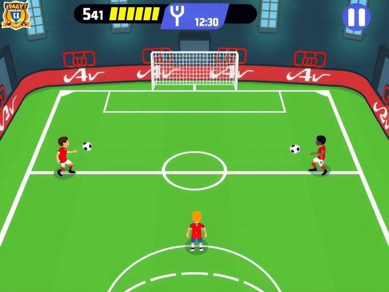 Penalty Shooters 2 gameplay screenshot showing a penalty kick moment