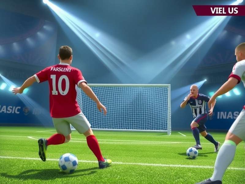 Penalty Shooters 2 gameplay screenshot showing a striker taking a penalty