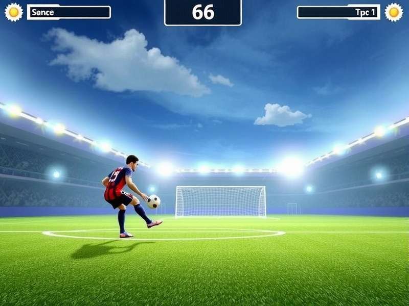 Penalty Shooters 2 Unblocked 66 gameplay screenshot showing intense penalty shootout