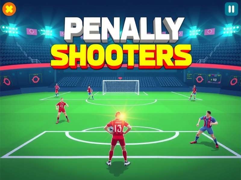 Penalty Shooters 2 gameplay on Gitlab showing a penalty kick moment