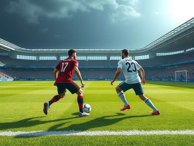 Penalty Shooters 1v1 gameplay screenshot showing a goalkeeper diving to save a shot