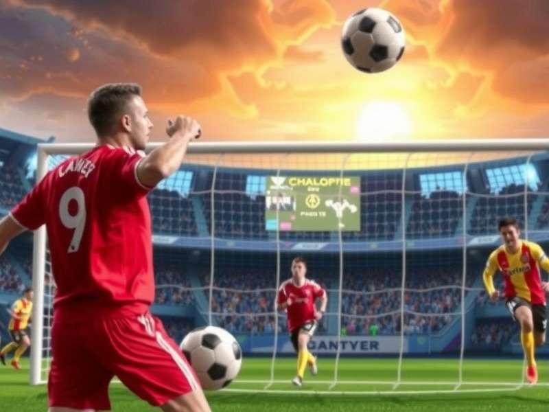 Penalty Shooters gameplay screenshot showing a player taking a penalty kick