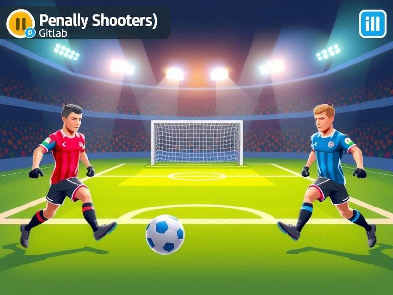 Penalty Shooters 2 Gitlab gameplay screenshot showing goalkeeper dive and ball trajectory