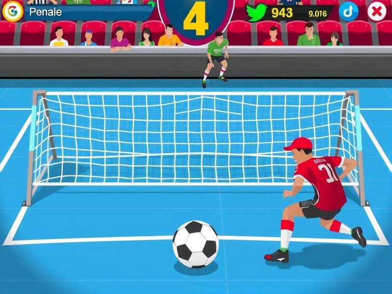 Dynamic penalty kick action in a football game