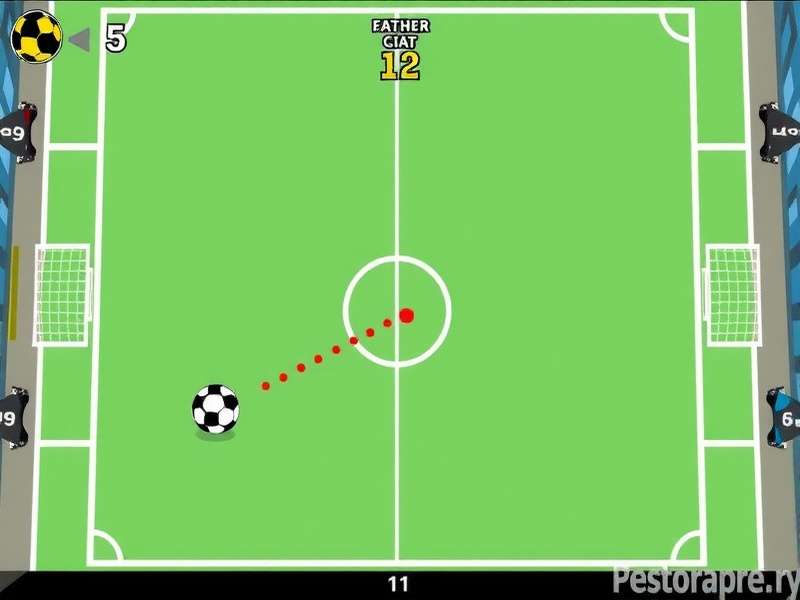 Goalkeeper diving to save a penalty kick in a Penalty Shooters game