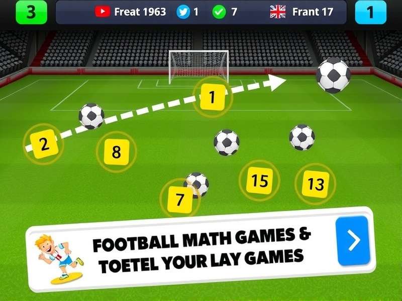 Football Math Game visualization showing angles and trajectories