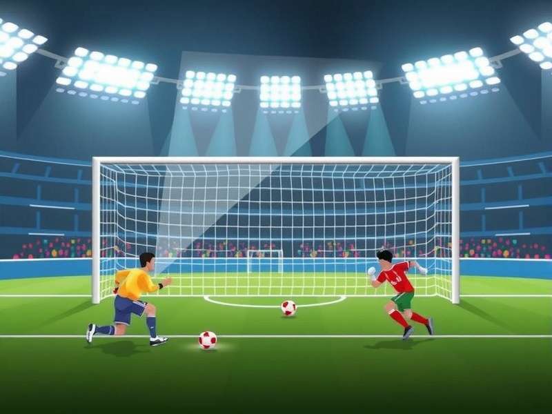 Penalty Shooters 4 Unblocked gameplay screenshot showing intense penalty shootout