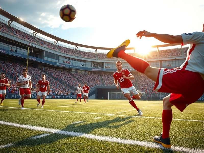 A tense moment during a virtual penalty kick shootout