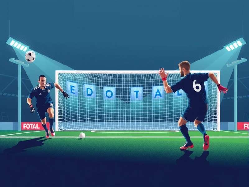 Penalty Shooters gameplay screenshot showing penalty kick moment