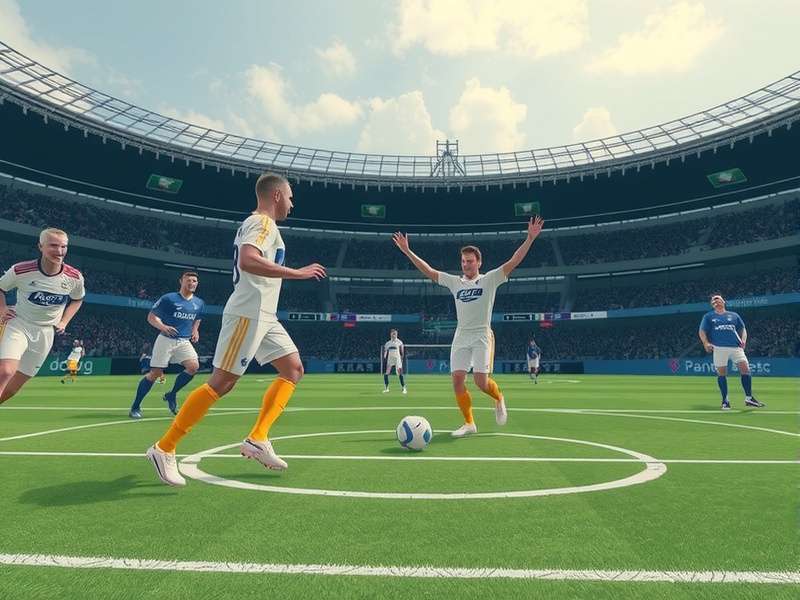 Penalty Shooters gameplay screenshot showing a player taking a penalty kick