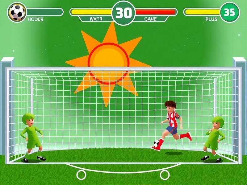 Penalty Shooters Friv gameplay with goalkeeper and striker