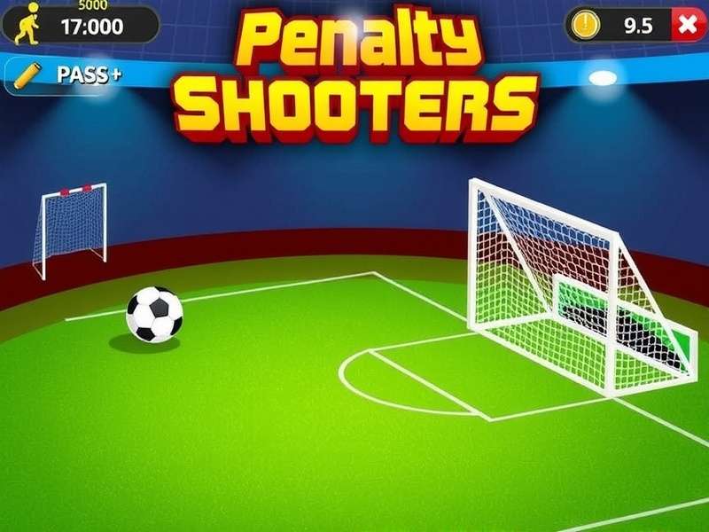 Exciting gameplay screenshot of Penalty Shooters 2 showing a penalty kick moment