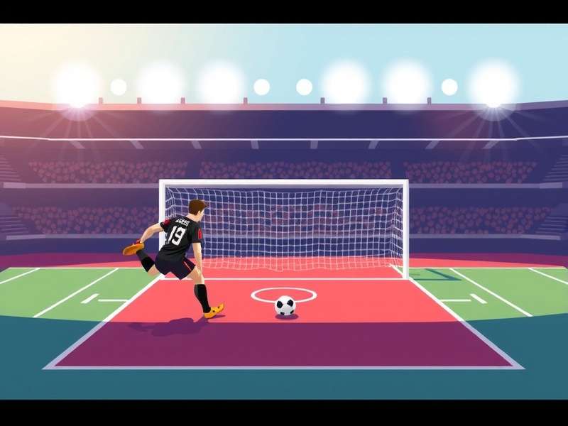 Penalty kick moment in a soccer game