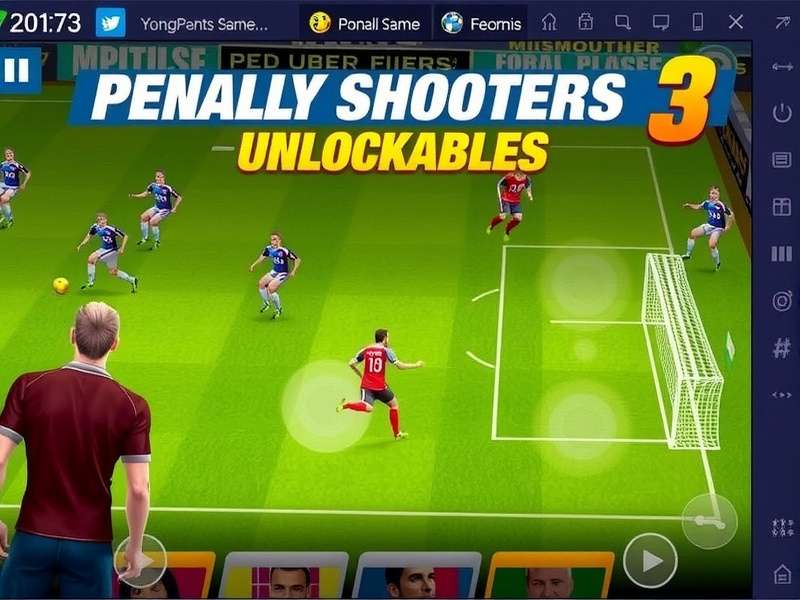 Penalty Shooters 3 unlockable players and stadiums showcase