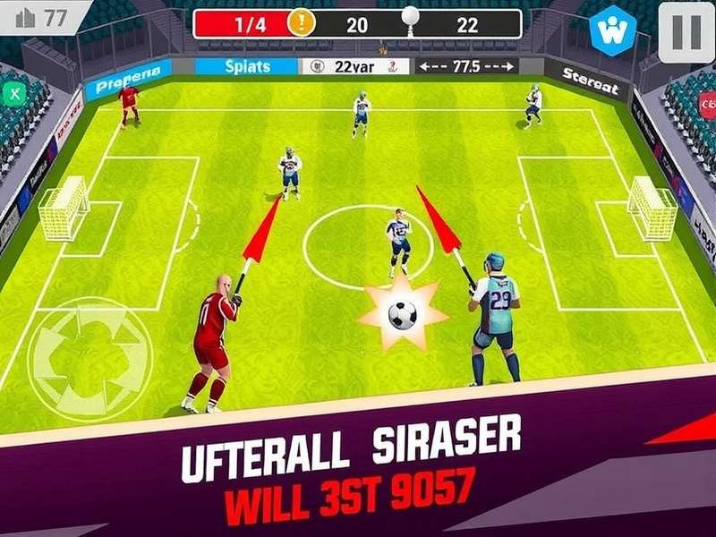 Poki Hry Penalty Shooters 2 gameplay action shot showing a penalty kick in progress
