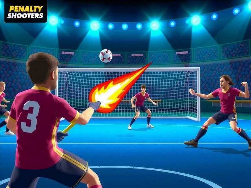 Penalty Shooters 2 Unblocked Github gameplay screenshot showing a dramatic penalty moment