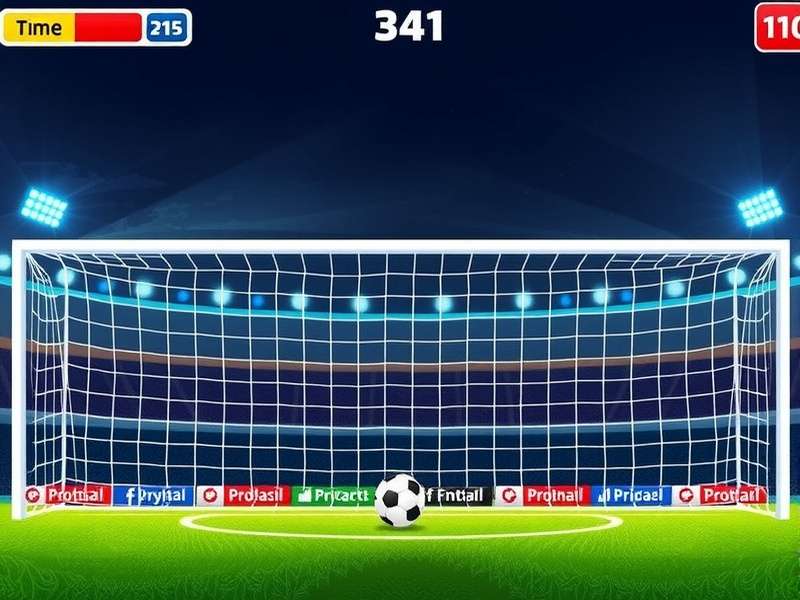 Penalty Shooters 3 Unblocked game action scene with goalkeeper and striker
