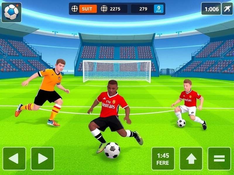 Penalty Shooters Play Online - Football penalty kick game action scene