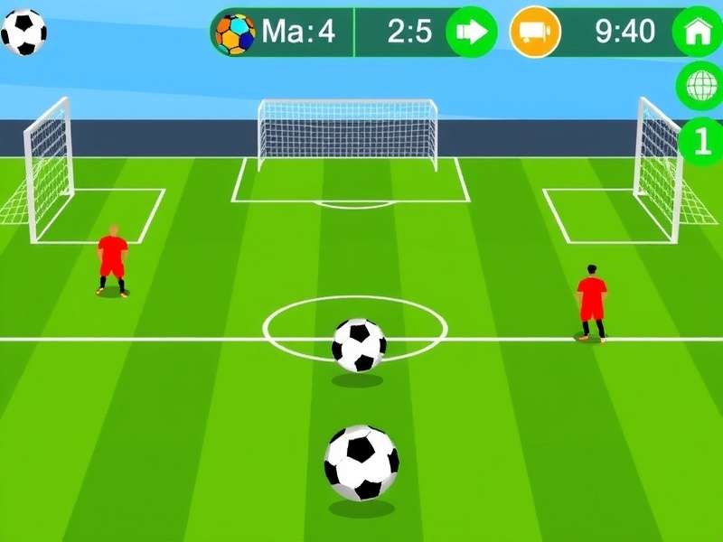 Penalty Shooters 3 – Football action screenshot showing a penalty kick in a stadium